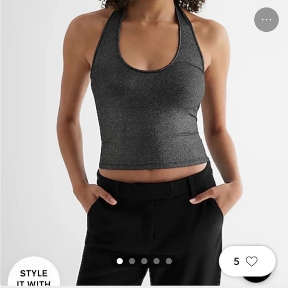 Express Tops - NWOT express large halter neck cropped tank